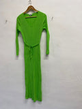 Fabulous Ro&Zo Midi Dress UK 14 Green ribbed KC528