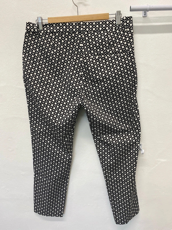 Fabulous H&M abstract slim trousers work formal Uk16 KM003
