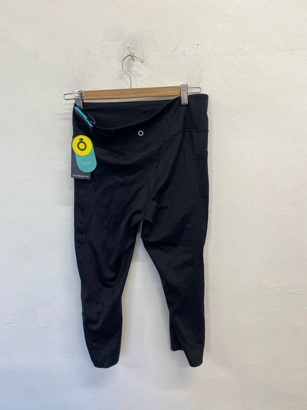 Lovely m&s black cropped active leggings nwt UK 14 KN002
