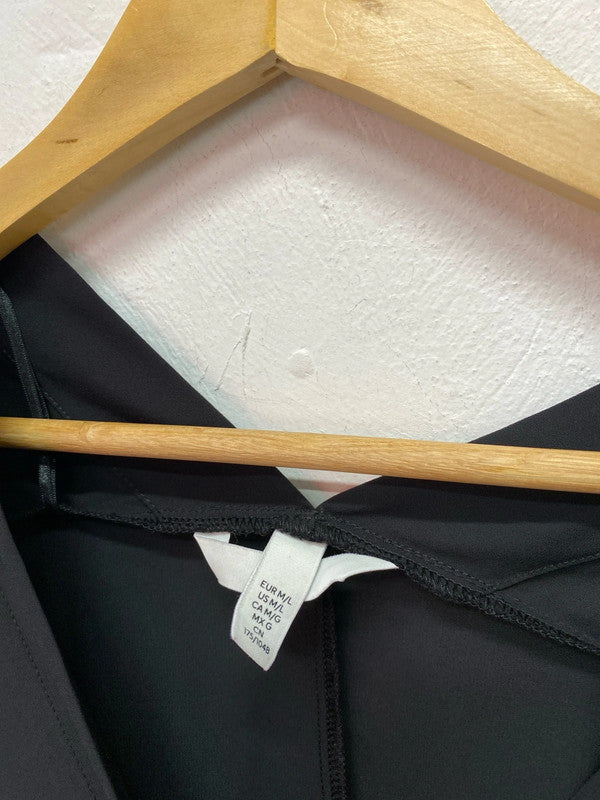 Fabulous H&M black semi sheer Midaxi kimono dress UkM/L IM001