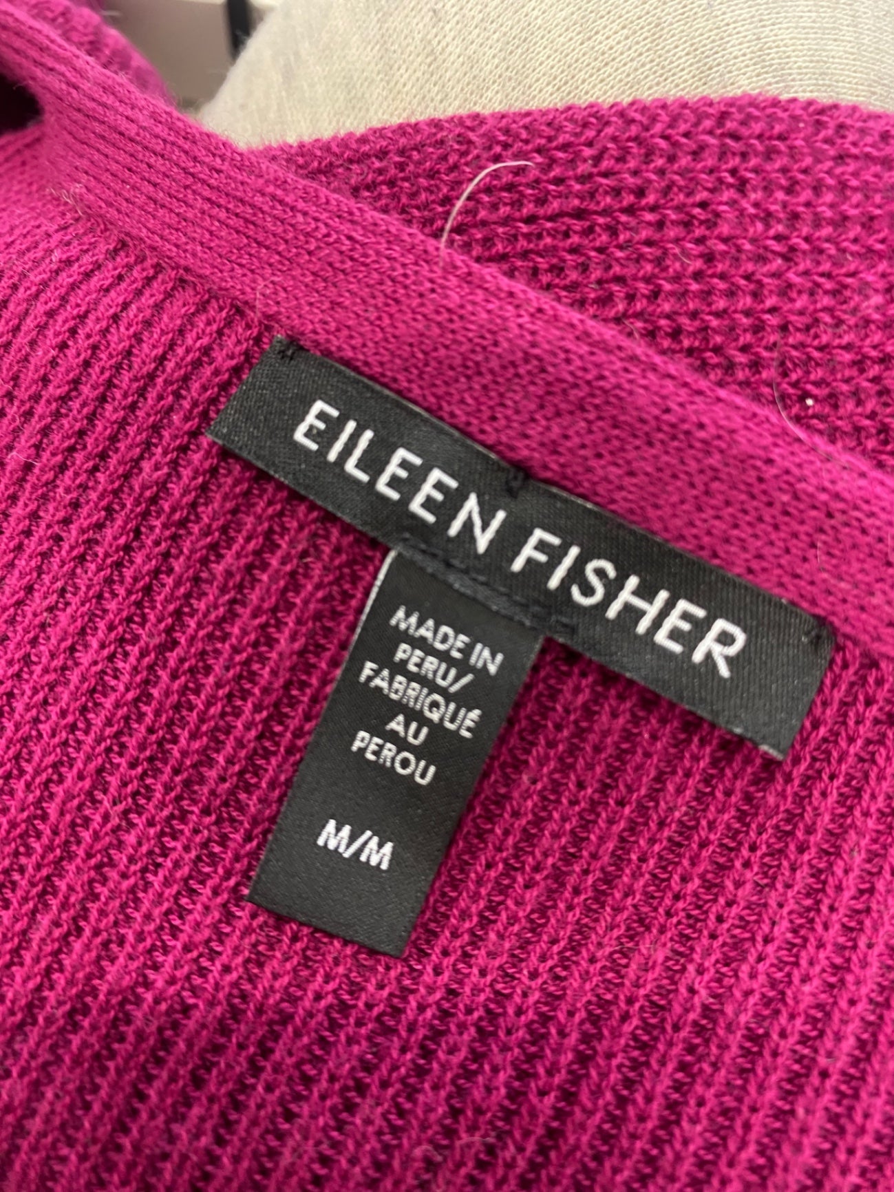 Stunning Eileen Fisher cotton Knitted jumper Uk 10 Fuchsia SO560