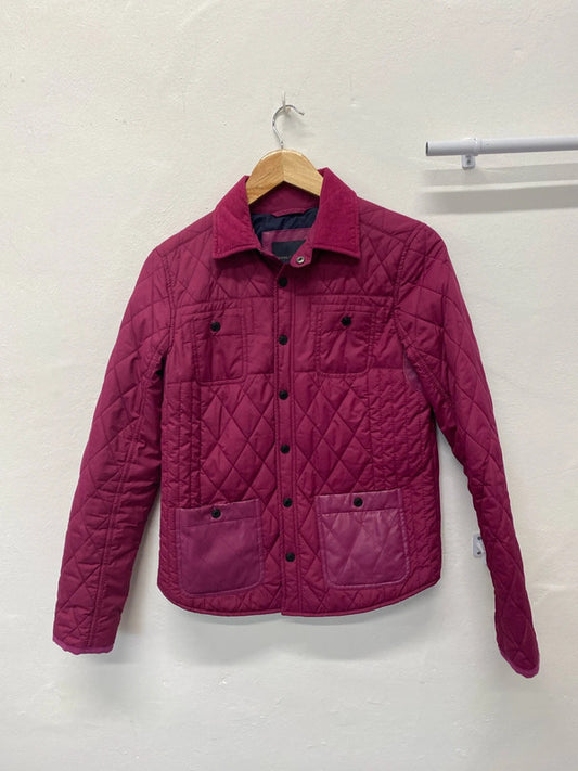 Fab Cerise Pink quilted jacket from River Island UK6 KM004