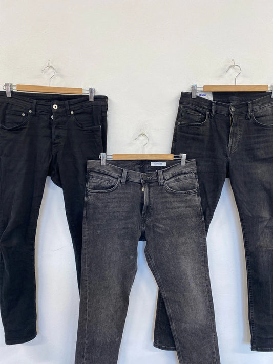 Trio of black and charcoal H&M men’s jean 32 #3 JR001