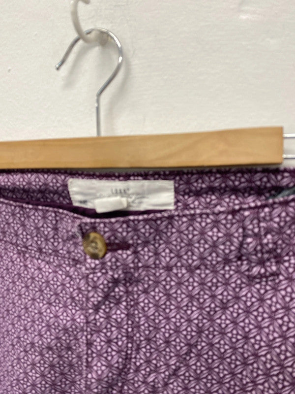 Fabulous Purple chinos abstract pattern Uk14 W36” KM003