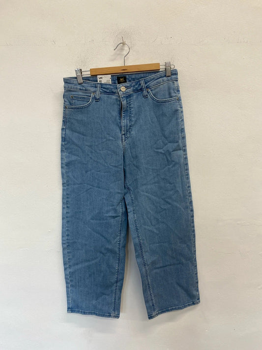 Fabulous Lee wide cropped leg jeans ladies W30 L27  KA001