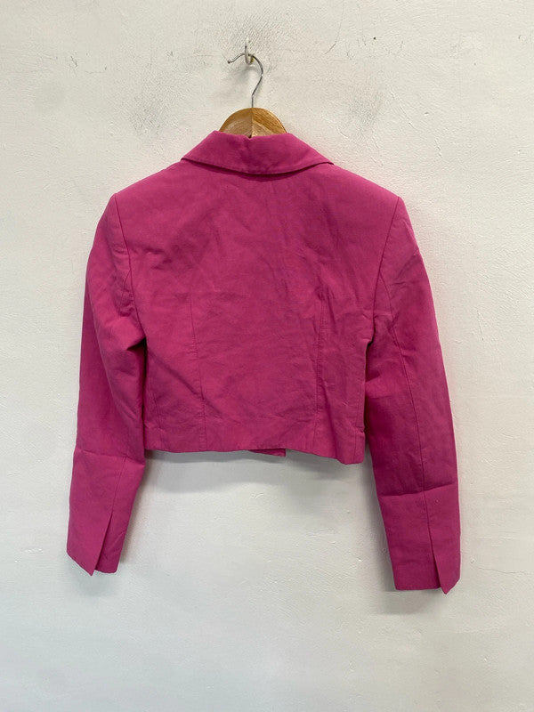 Stunning Zara cropped pink blazer UK XS SD002