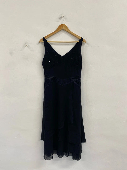 Stunning 1970 Féraud silk evening dress uk 12 AW002