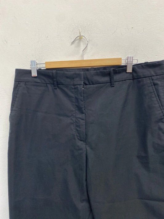 Lovely marks and Spencer reg length navy trousers UK 18 KN002