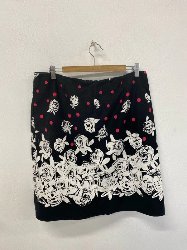 George Gorgeous Rose & Polka Dots Midi Skirt UK 18 JB005