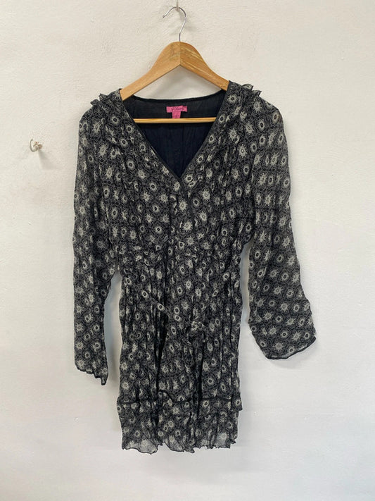 Fabulous and floaty Joe Browns summer short dress tunic boho ethnic 16 KM003