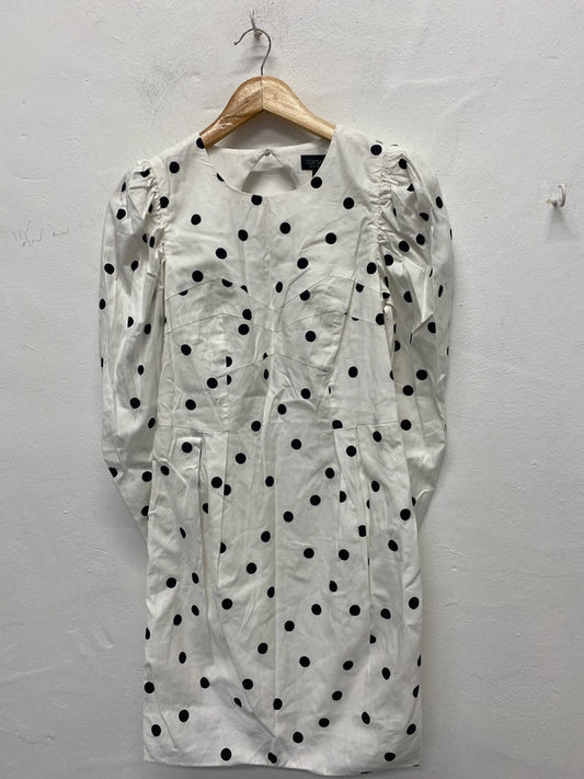 Fabulous Topshop Spotty mini dress cute cut out back Uk10 NS003