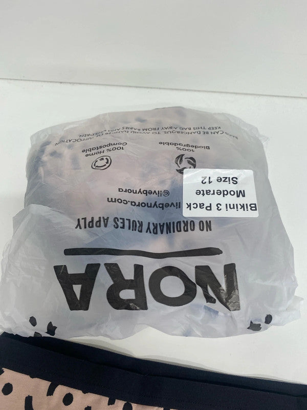 Fabulous Nora Period Pants leopard print Moderate flow pack of 3 New Uk12 MS479