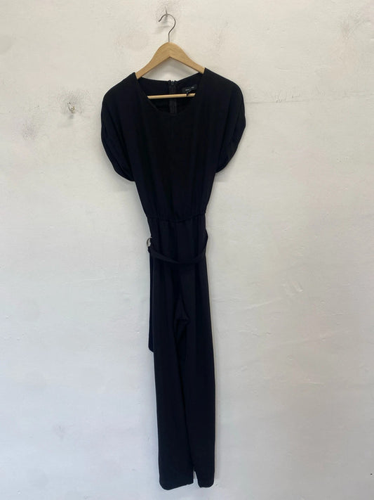 Lovely new look black belted jumpsuit uk 12 MB001