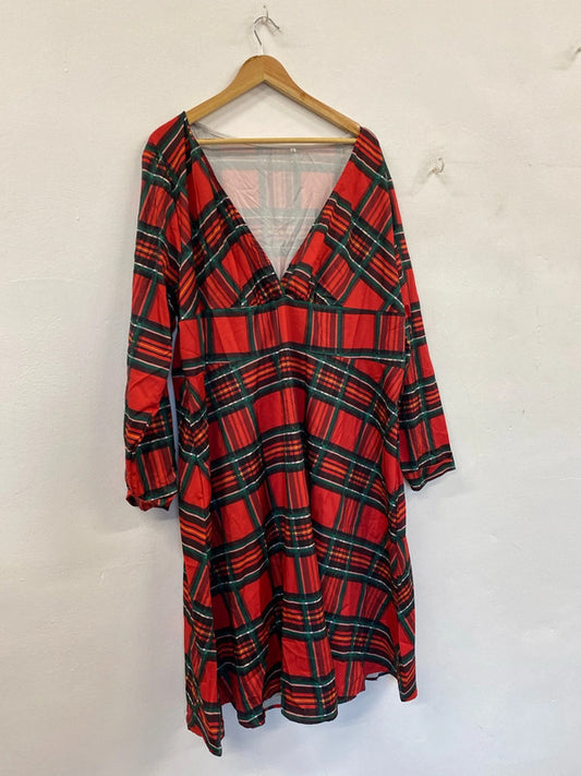 Fabulous Tartan party dress Uk 4XL fun and frolics NC001