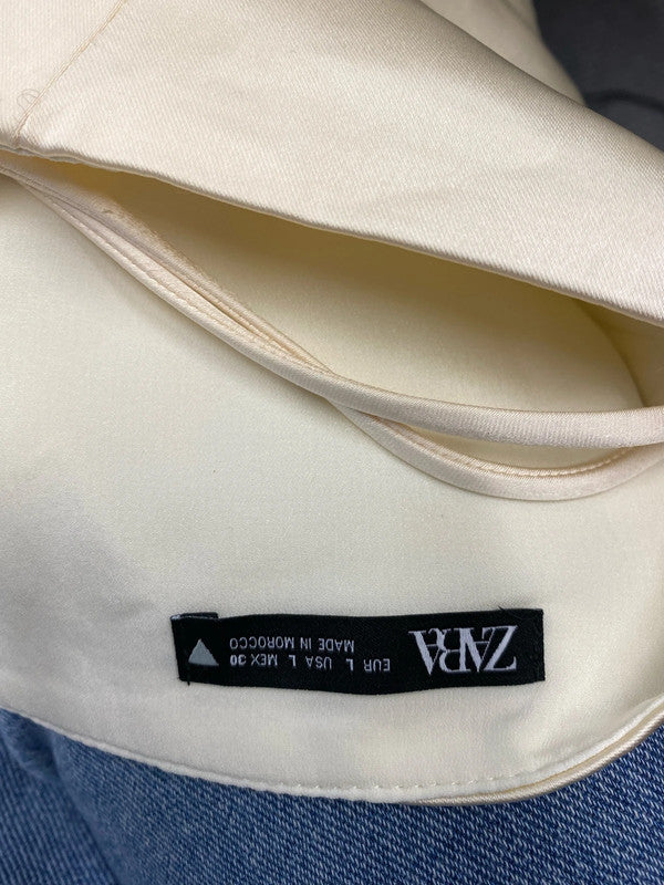 Fabulous cream satin cropped camisole corset boned UkL KS002