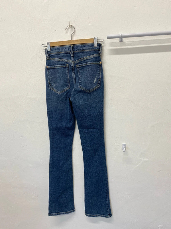 Fabulous Y2K vibes bootcut distressed jeans UK6 W 23 HDR01