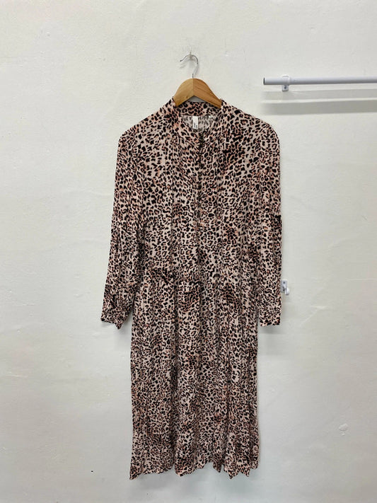 Fabulous And Or John Lewis pink leopard print Uk16 KN003