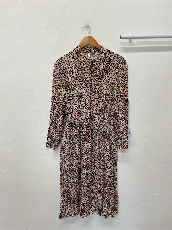 Fabulous And Or John Lewis pink leopard print Uk16 KN003