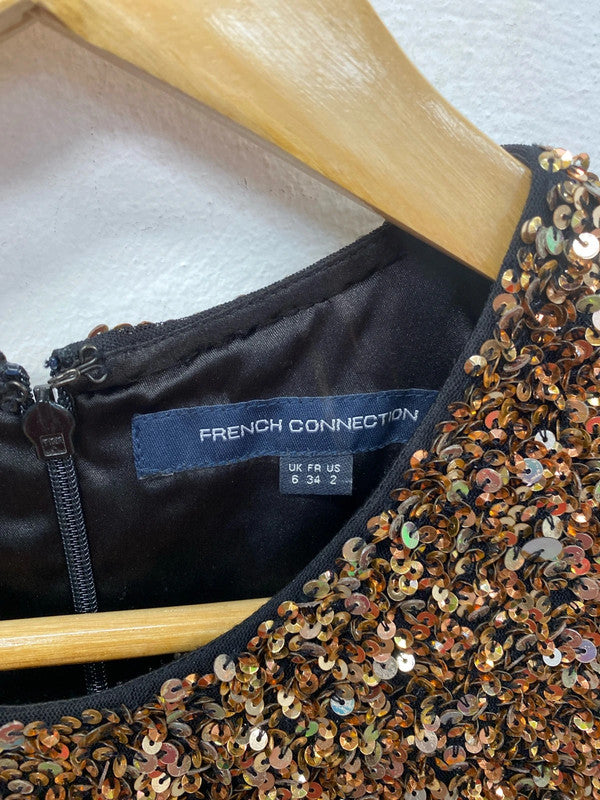 French Connection Stunning Beaded Sheath Mini Dress UK 6 KM004