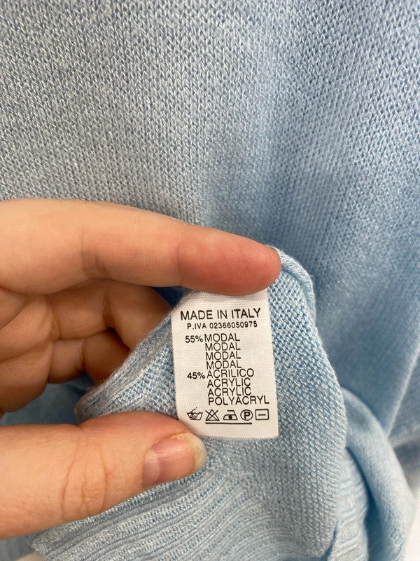 Made In Italy Stylish Blue & White Layered Jumper & Cami Set Size M WLH01