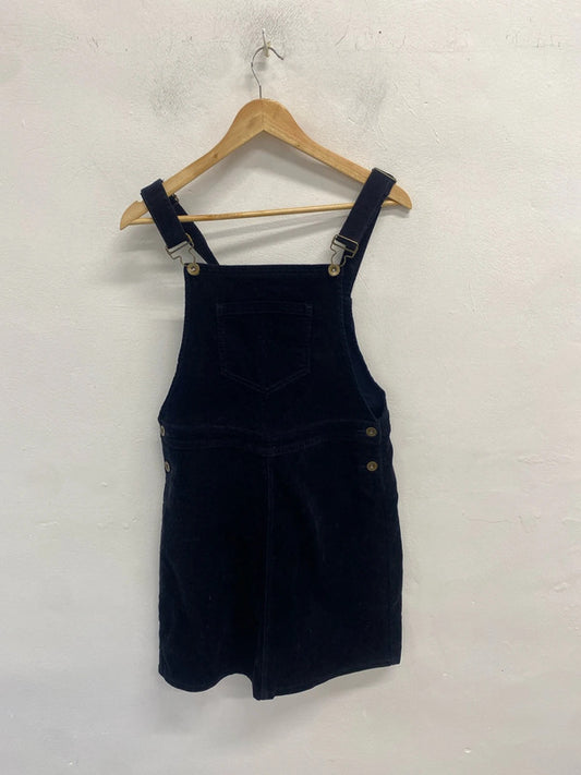 Lovely TU navy cord pinafore dress UK 12 MM005