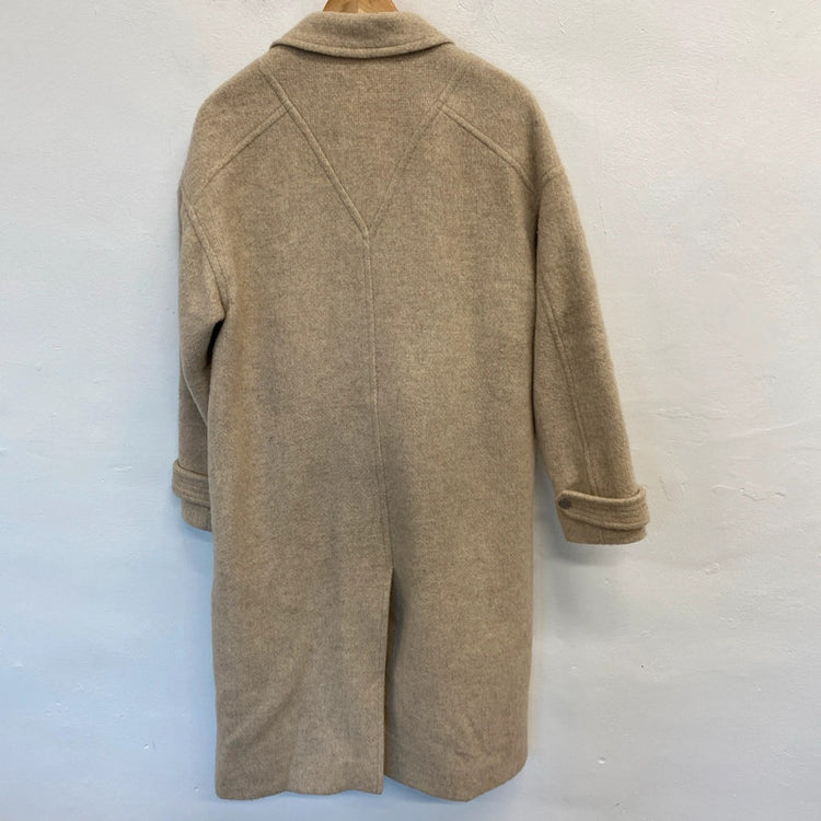 Fabulous Karl Lagerfeld Oatmeal biscuit overcoat Uk12 JR001