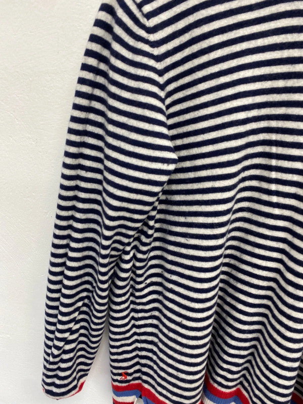 Lovely joules cash wool blend navy striped jumper UK 20 KN002