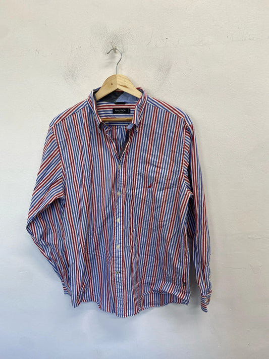 Fabulous men’s nautical striped shirt blue red UK