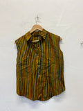Fabulous Handmade striped sleeveless shirt Uk14/16 EC003