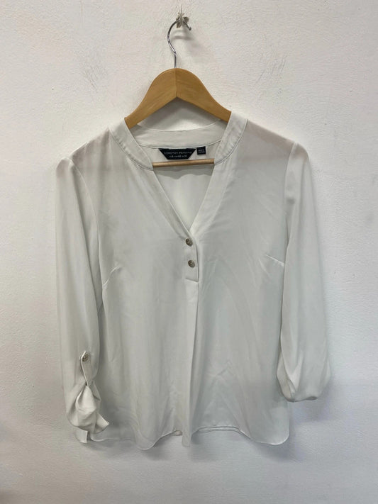 Dorothy Perkins Stylish White Loose Fit Top UK 12 LD001