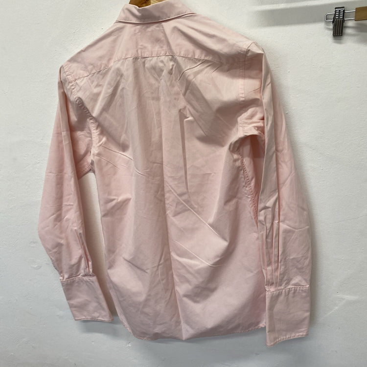 Women's Pink Thomas Pink smart shirt longer shaped back hem Uk8 Twill CN001
