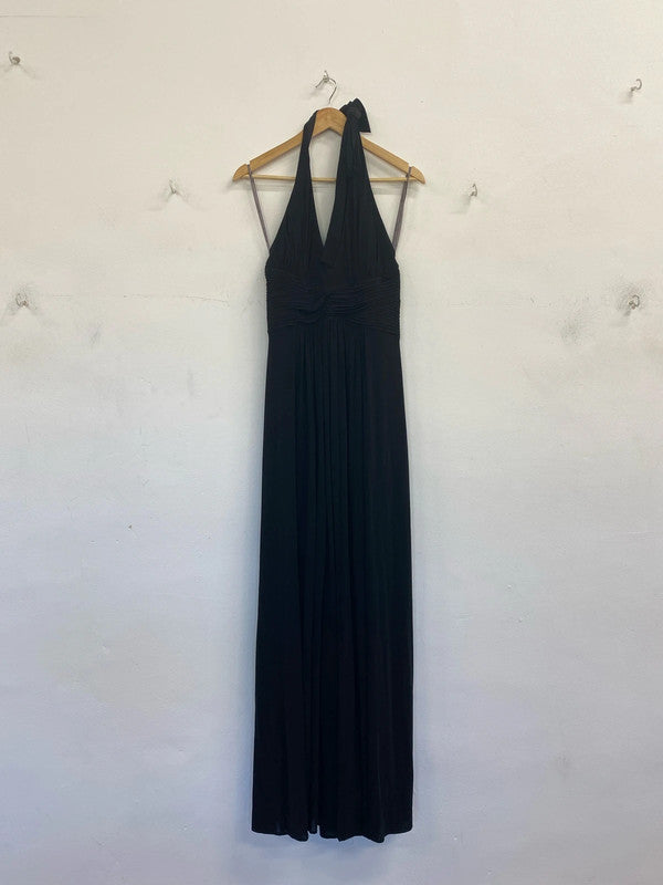 Stunning John Lewis maxi evening dress Uk14 halterneck KM005