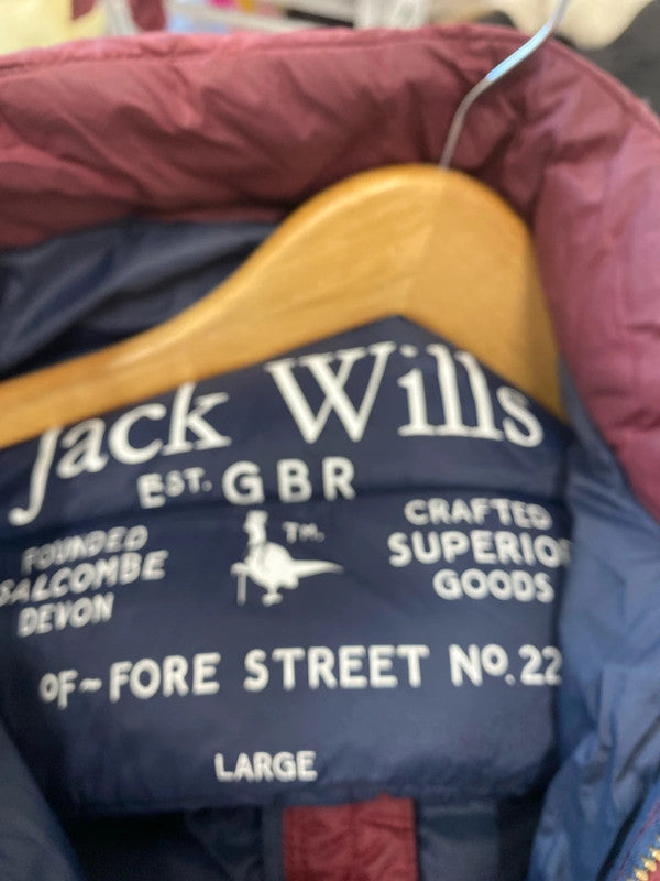 Fabulous lightweight maroon puffer jacket Jack Wills UkLarge men’s GW001