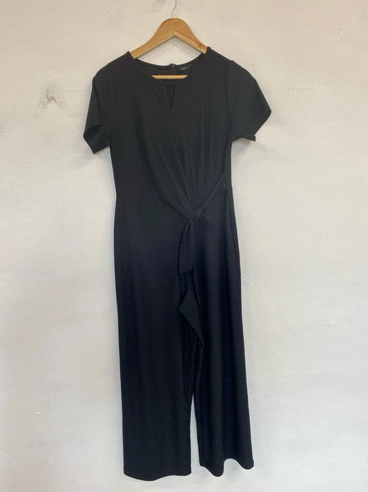 M&Co Elegant Black Asymmetric Jumpsuit UK 12 MB001