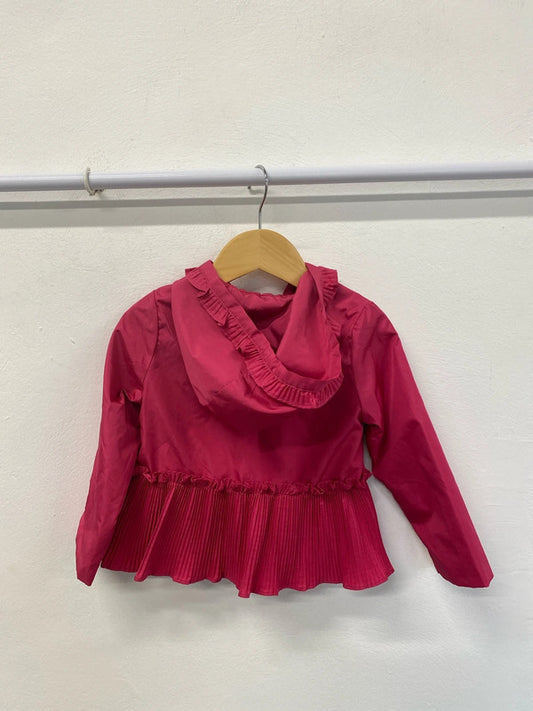 Mayoral Adorable Hot Pink Ruffle Windbreaker 24 Months KM004