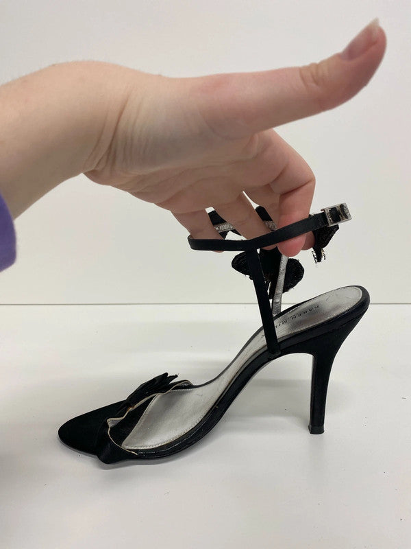 Karen Millen Gorgeous Black Embellished Butterfly Heels UK 5 AE001