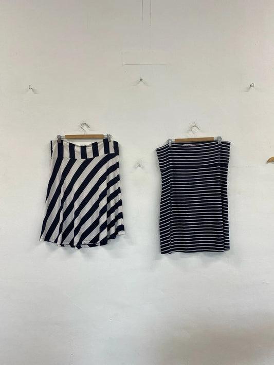 Gap & Old Navy Fabulous Nautical Stripe Skirts Duo UK 16 #8 RG021