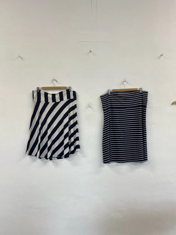 Gap & Old Navy Fabulous Nautical Stripe Skirts Duo UK 16 #8 RG021