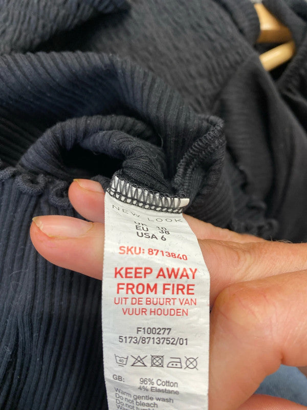 Fabulous Duo of classic black tops party or chill UK10 H&M #6 JA001