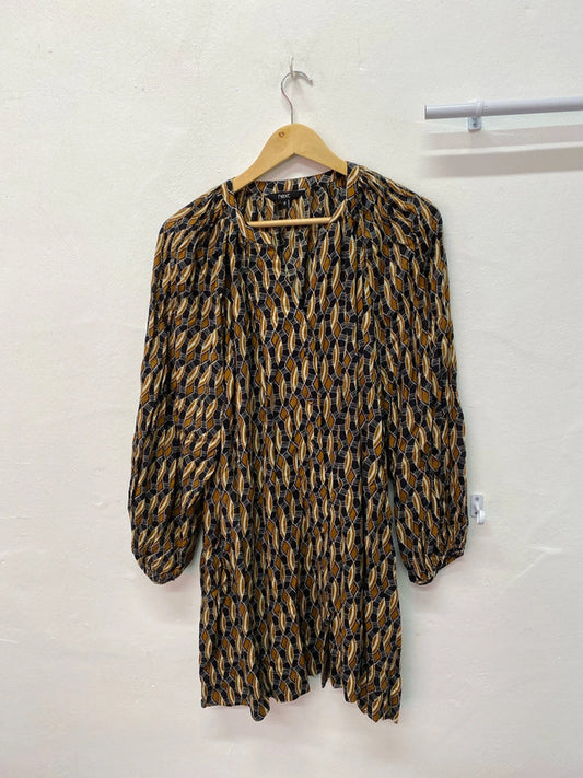 Fabulous Abstract Next mini smock dress Uk18 neutral IM001