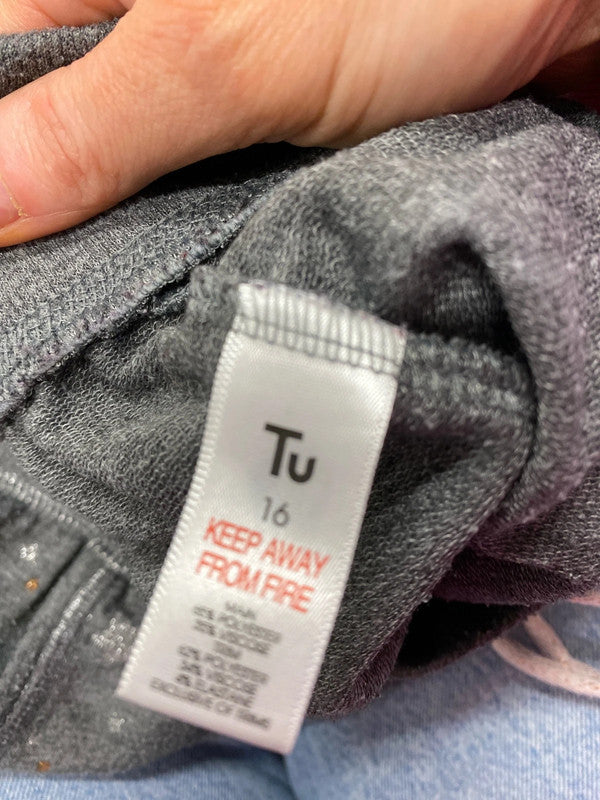 Fabulous TU grey star pyjama jogger bottoms Uk16!KS003
