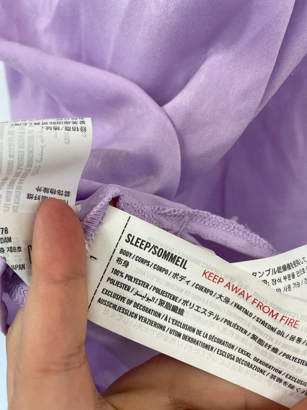 Gilly Hicks Fabulous Lilac Satin Pyjamas Size S-M JH001