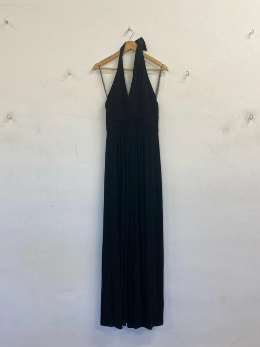 Stunning John Lewis maxi evening dress Uk14 halterneck KM005