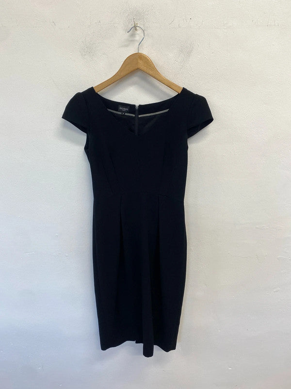 Lovely Hobbs business formal black midi dress UK 8 AG006