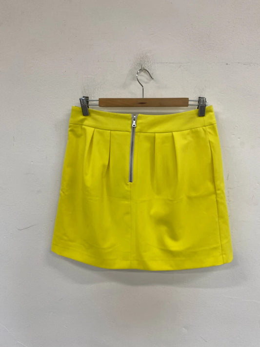 River Island Fabulous Neon Yellow Mini Skirt UK 12 NN001