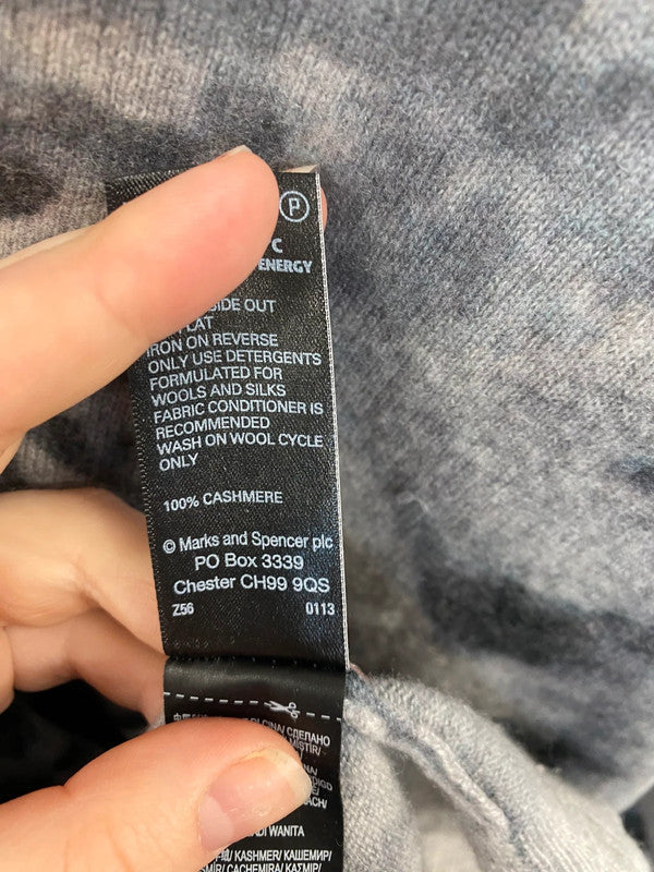 M&S Chic Cashmere Leopard Print Jumper UK 12 MD002
