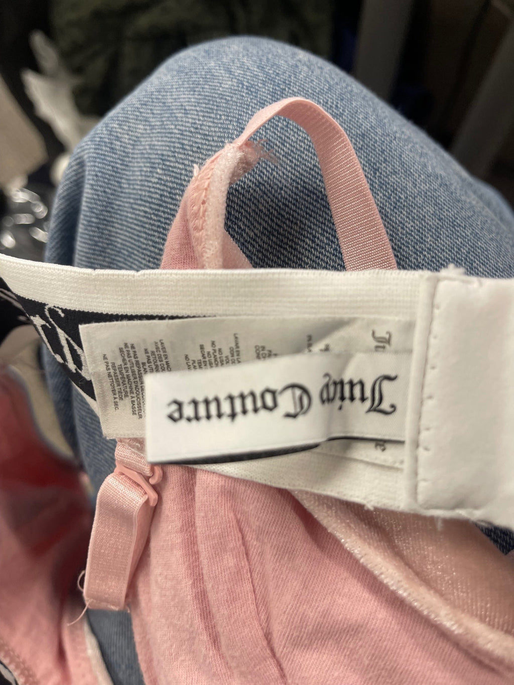 Fabulous Juicy Couture rose velour Bra UkM Pink Y2K SA514