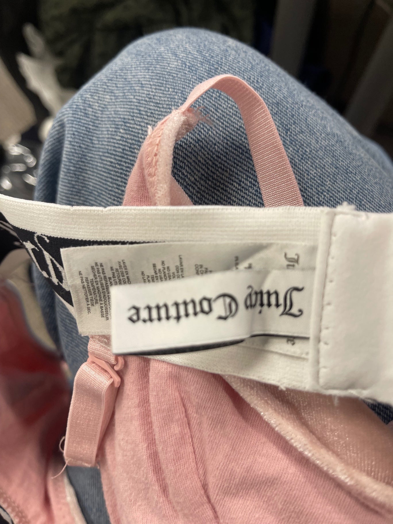 Fabulous Juicy Couture rose velour Bra UkM Pink Y2K SA514