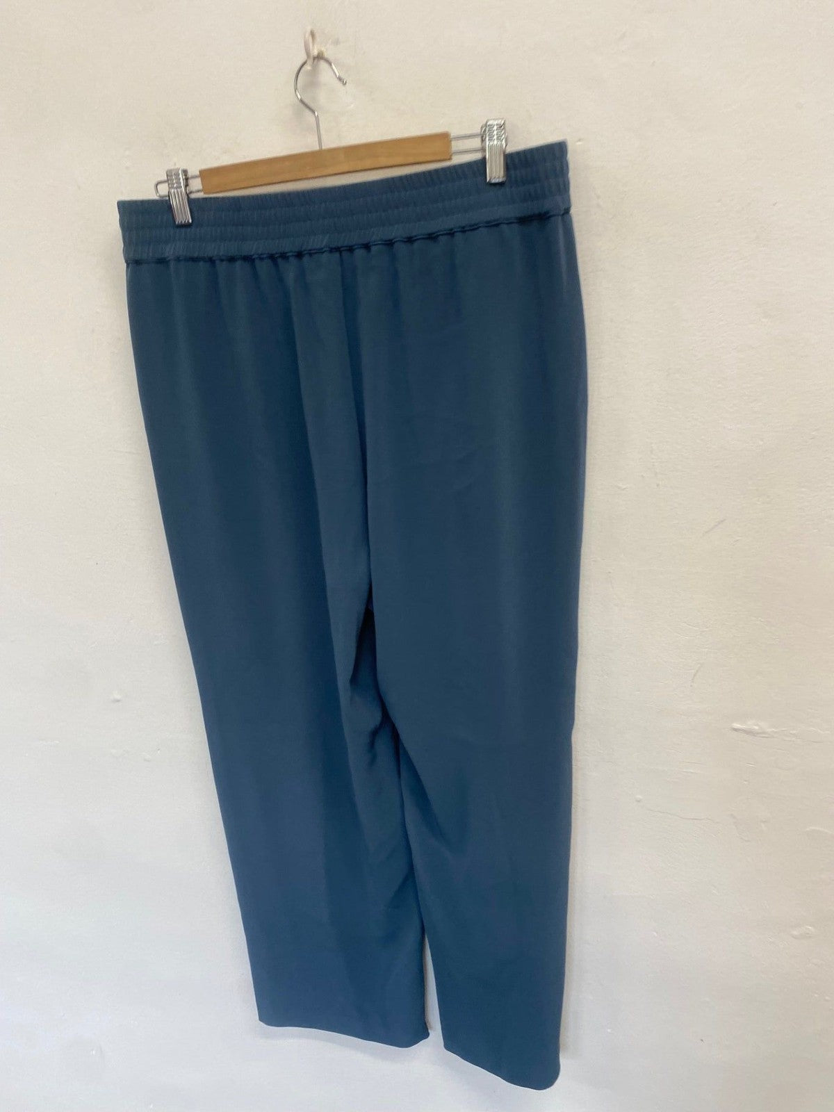 Stunning Wyse London Wide leg cropped trousers UK 16 Teal FM547