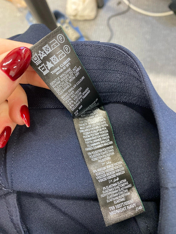 Lovely m&s navy short trousers office UK 14 short AO001